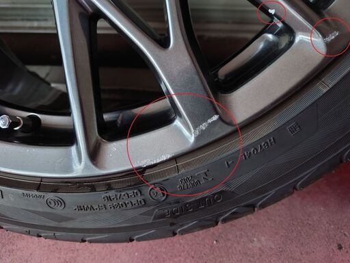 【希少】レクサス IS-F 後期 純正オプション BBS製 鍛造19インチアルミホイール タイヤ、ナット付き４本 F:8J+45 R:9J+55 他車種流用など
