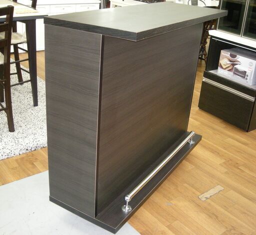 R079 バーカウンターテーブル、ブラウン色、幅120cmの画像
