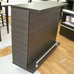 R079 バーカウンターテーブル、ブラウン色、幅120cm