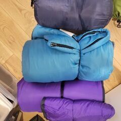 寝袋５つ　インフレータピロー２つ　セット