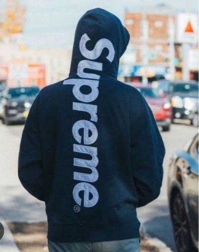 supreme Satin Appliqué Hooded Sweatshirt