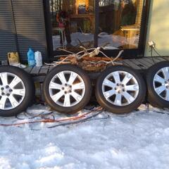 ★三菱純正18インチアルミホイールと９分山ノーマルタイヤ４本セット