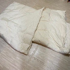 2枚重ね羽毛布団ダブルサイズ【IKEA】