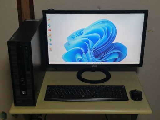 WIN11HPProdock600G1グラボGTX745メモリ16GBゲーミングモニターサクサクSSD256GOffice2021