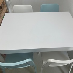 IKEA ダイニングテーブルセット(伸縮可能) 4人掛け→6人掛け