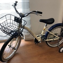 【ネット決済】子ども用自転車(18インチ補助輪付き)ほぼ未使用