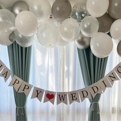 HAPPY WEDDING飾りガーランド　ウェルカムスペース