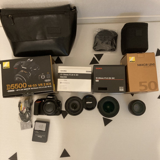 【ジャンク品】Nikon D5500  標準\u0026単焦点＆超広角　4点セット　おまけ付き