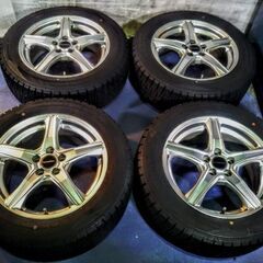 冬 スバル PCD100 トヨタ【富山】16インチ インプレッサ BRZ レガシィ 86 ハチロク プリウス カローラ カルディナ セリカ 205/55R16 日本製ダンロップ 4本