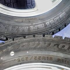 冬 スバル PCD100 トヨタ【富山】16インチ インプレッサ BRZ レガシィ 86 ハチロク プリウス カローラ カルディナ セリカ 205/55R16 日本製ダンロップ 4本