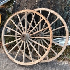 【決まりました】レトロ　木製　車輪　ガーデニング　アンティーク