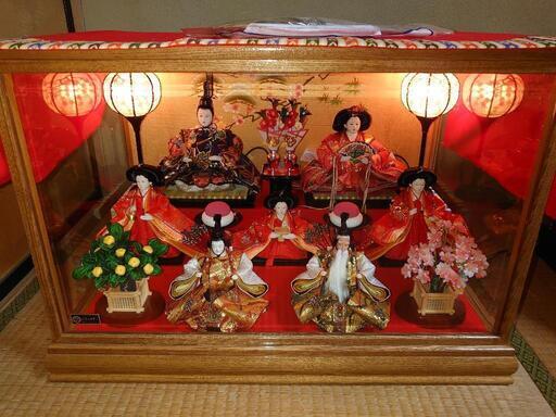 雛人形、羽子板セット（引越の為今月中に処分予定）