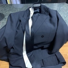 取引中です。0円　冬用礼服　LLサイズ ウエスト調整可 1度使用...