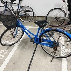 自転車　青色　27インチ