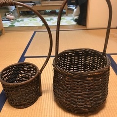 レトロな竹籠