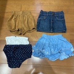 【90】女児スカート等5品　まとめ売り