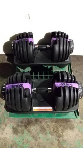 た*ん様 可変式ダンベル 5-24kg 2個セット ☆GOLD AXE 可変式ダンベル24kg 2個セット☆