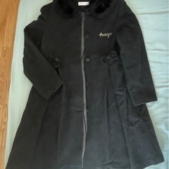 黒ロングコート　子供服　サイズ145/68