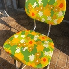 昭和 レトロ 花柄 椅子 子供椅子