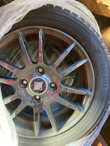 スタッドレス 155/65R14 アルミセット 4本 - 柴田郡