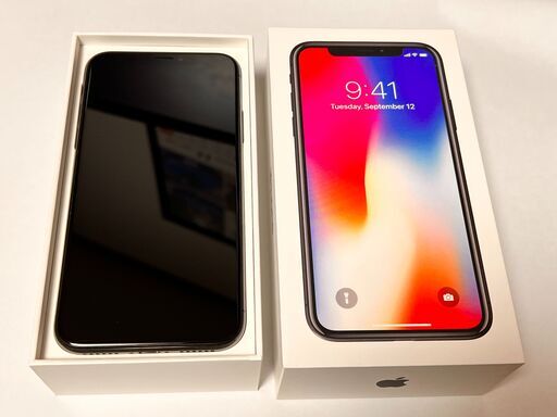 超美品、iphone X 64GB スペースグレイ ドコモ 制限 〇 残債無し