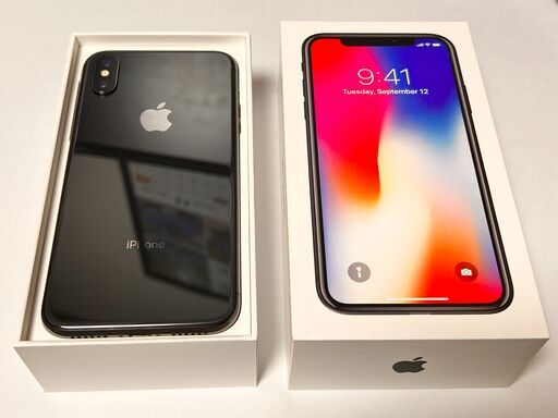 iPhoneX 64GB スペースグレイ docomo 美品 付属品あり iPhone X Space