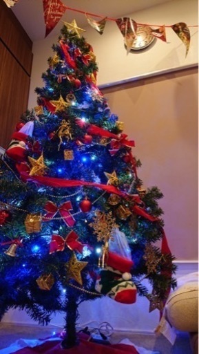 【値下げ】店舗にもオススメ！大きいクリスマスツリーセット（210cm）