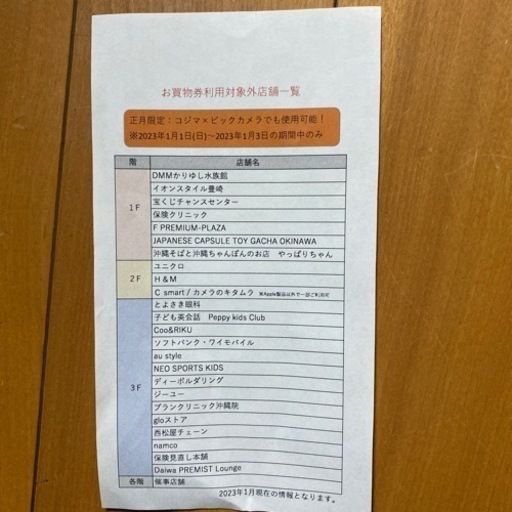 イーアス沖縄豊崎12000円分