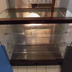 ＪＵＮＫ／ジャンク 昭和レトロ 文房具店のペン展示用ガラスケース