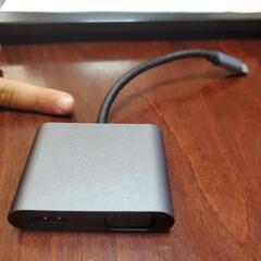 USB【タイプC】 HDMI VGAアダプタ2in1 ハブ