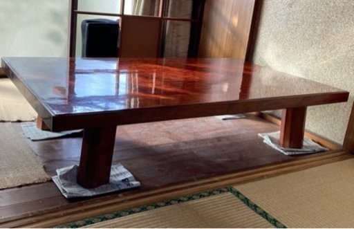 座卓　座敷　テーブル　木　一枚板　重厚