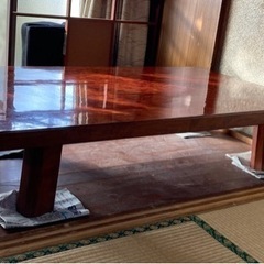 【ネット決済】座卓　座敷　テーブル　木　一枚板　重厚