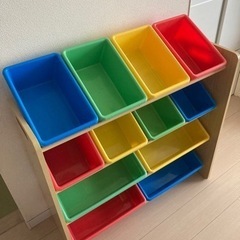 【終了しました】4段おもちゃラック　おもちゃ箱　