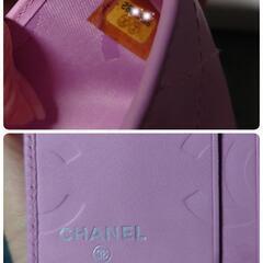 ☆美品☆正規品☆CHANEL コンパクト財布 がま口　カンボンライン ピンク