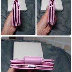 ☆美品☆正規品☆CHANEL コンパクト財布 がま口　カンボンライン ピンク