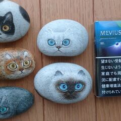 ☆石猫ペーパーウェイト（プロの作品）※アンティークです。