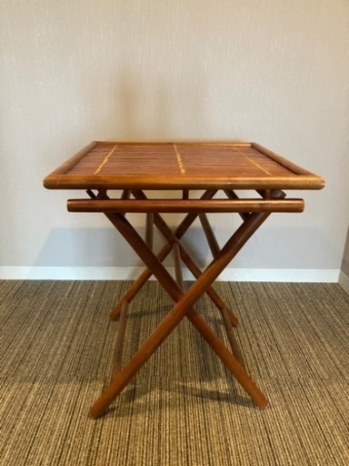 木製バリ風テーブル\u0026木製イス