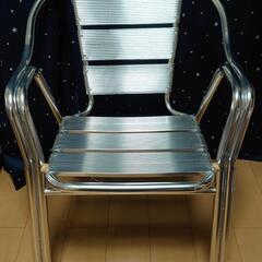 【ネット決済】アルミ カフェチェア 2脚 椅子(バラ売り可)