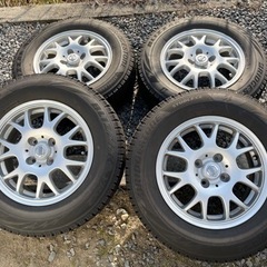 バリ山　VRX2 185/70R14 ４本セット　日産アルミホイール