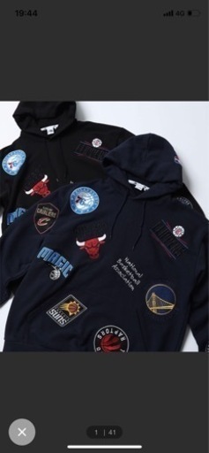 NBAワッペン刺繍パーカー