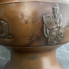 　火鉢、銅製　2個（木箱入）