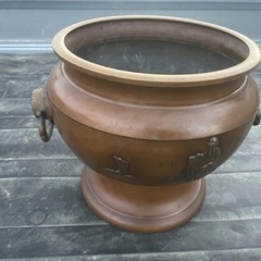 　火鉢、銅製　2個（木箱入）