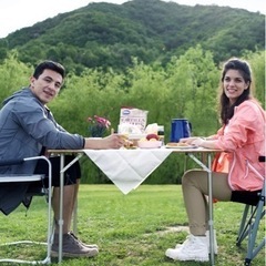 アウトドア　チェア2つ+テーブルセット