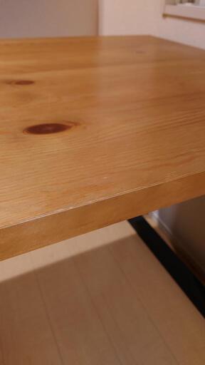 LOWYA　ダイニングテーブル／パソコンデスク　スチール脚✕木製