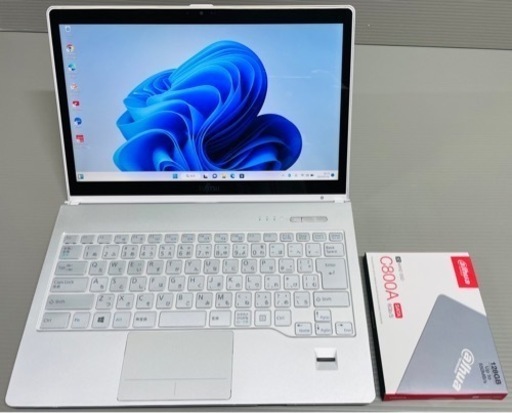 【引取先決定】配送可！　年賀状　新品SSD、i5、タッチパネル液晶、Windows11搭載　FUJITSU製ノートパソコン　フルHD、カメラ、Bluetooth、ACアダプター付属、富士通