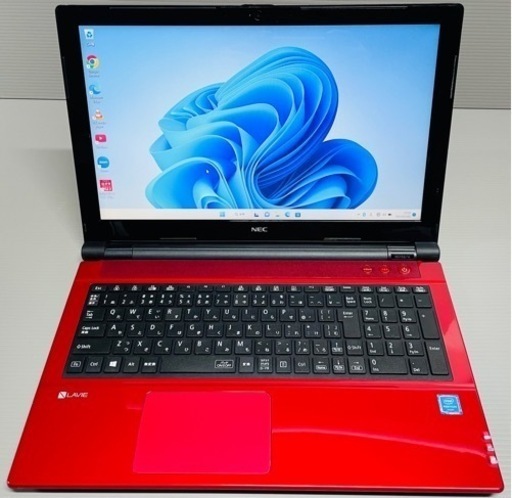 （引取先決定）配送可！　年賀状　HDD1000GB、Windows11搭載　17年式　NEC製ノートパソコン　カメラ、Bluetooth、ACアダプター付属
