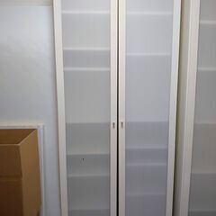 IKEA BILLY ビリー 本棚 収納棚 扉付き 左右2個セット 