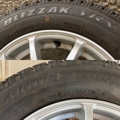 19年製バリ山】155\\65R13 VRX ブリザック 冬タイヤ アルミ4本