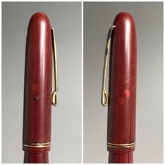 🔷🔶🔷KI14/63　希少 アンティーク 万年筆 Steady 14GOLD Perfect LIFETIME 吸引式 スズラン図 赤 レッド ヴィンテージ 筆記用具 文房具 ◆🔷🔶🔷