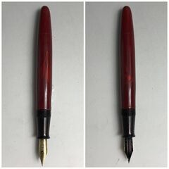 🔷🔶🔷KI14/63　希少 アンティーク 万年筆 Steady 14GOLD Perfect LIFETIME 吸引式 スズラン図 赤 レッド ヴィンテージ 筆記用具 文房具 ◆🔷🔶🔷